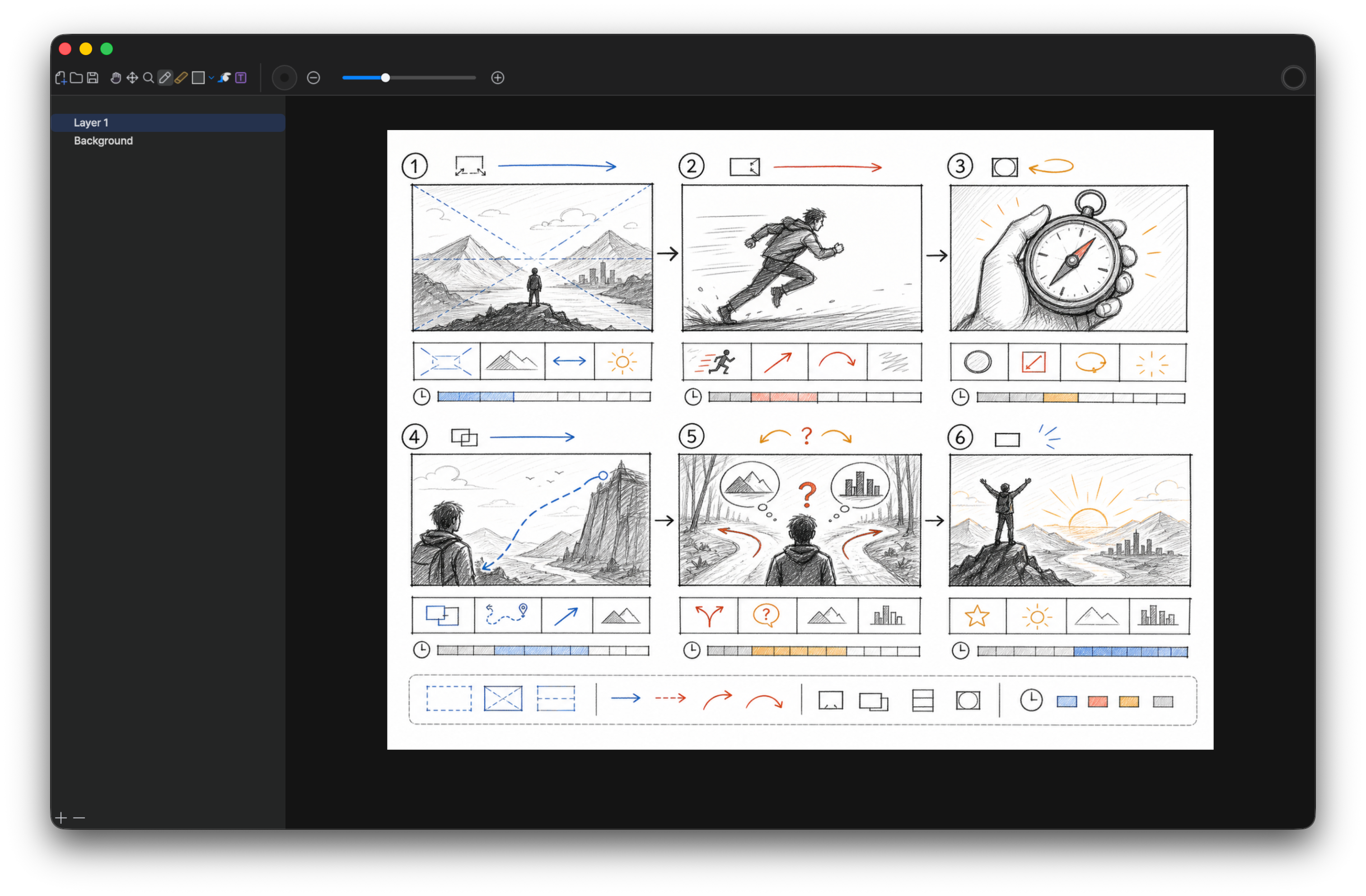 Vincent storyboard canvas for shaping a presentation sequence