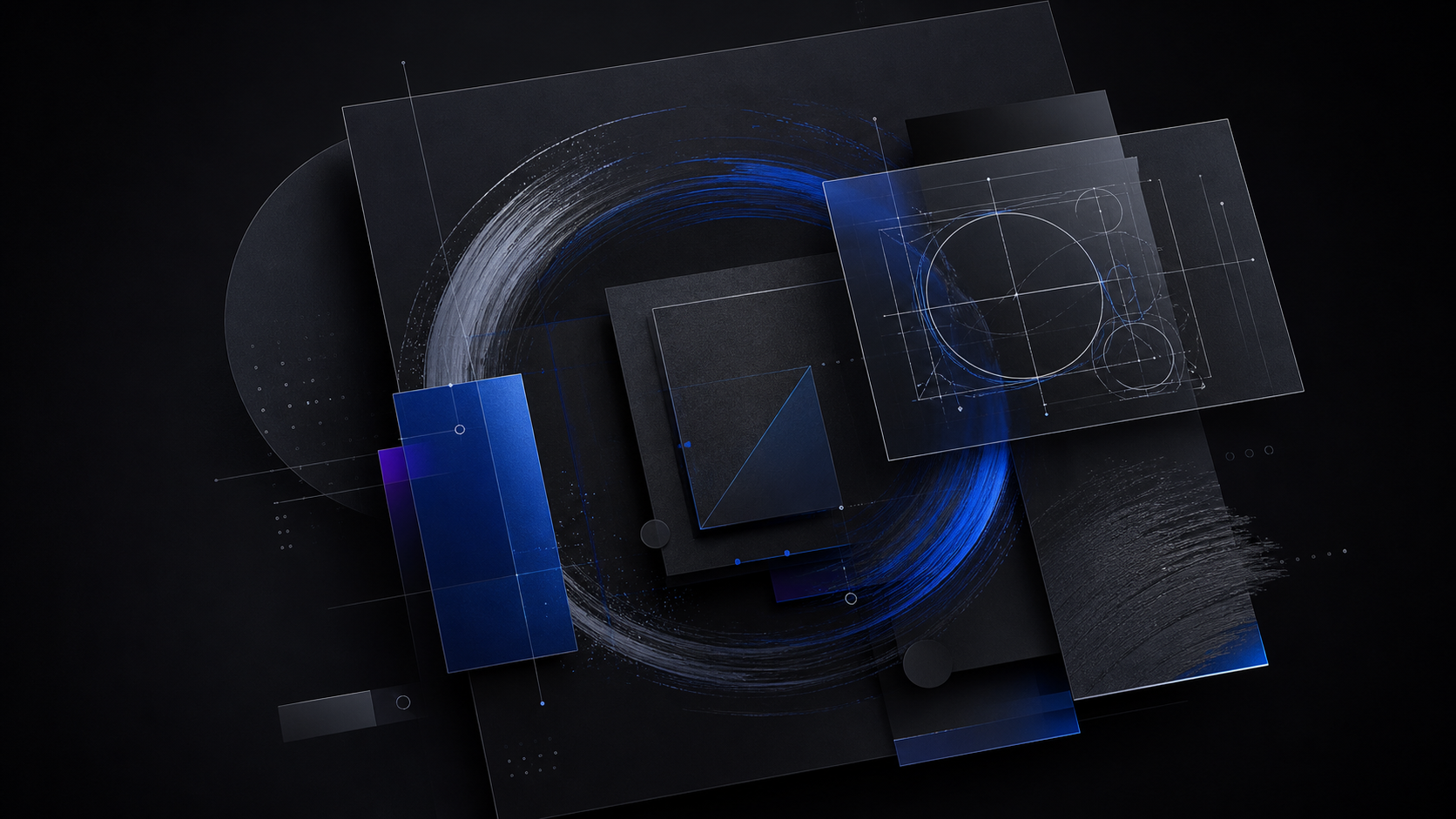 Geometry canvas workflow with brush arcs and construction planes